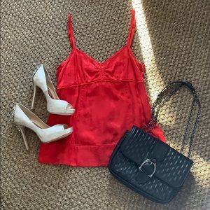 SOLD MARC BY MARC JACOBS red, silk cami with bow